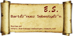 Bartánusz Sebestyén névjegykártya